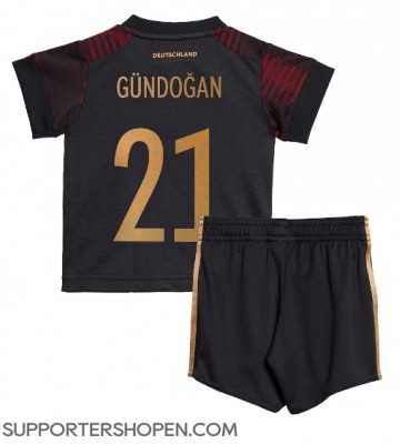 Tyskland Ilkay Gundogan #21 Bortatröja Barn VM 2022 Kortärmad (+ korta byxor)